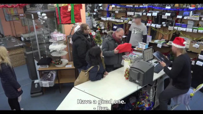 Busty Czech Blonde drops the price for her pawning goods with her real goods