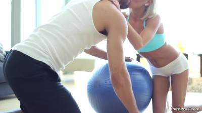 Workout session ends with sensual intercourse for hot blonde - PornPros